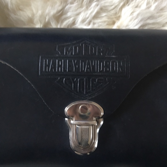 VINTAGE HARLEY DAVIDSON LEATHER PURSE - Picture 2 of 4